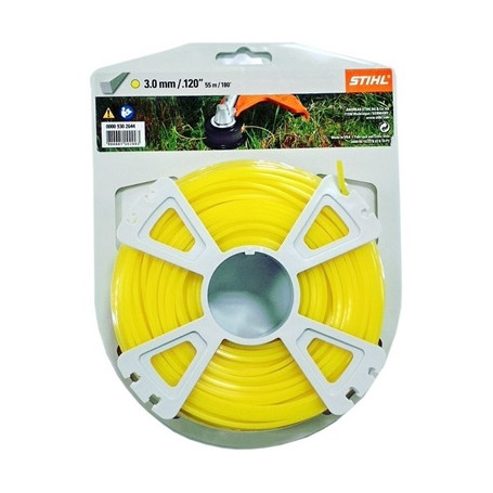 FIL NYLON CARRE JAUNE  3,0MMX 53M