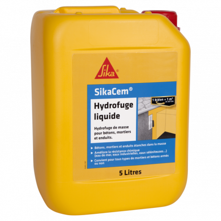 HYDROFUGE SIKA LIQUIDE Bidon de 5 l