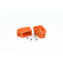 SABOTS ENVELOPPANT SECTION 50mm ORANGE POUR MARCHEPIED (La paire)