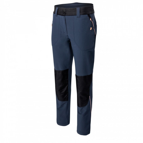 Pantalon Femme Technique Multipoches Bleu Lavé